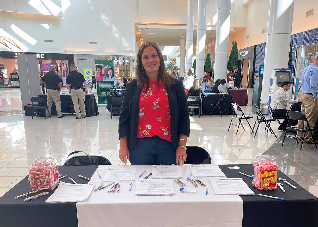 employee at job fair